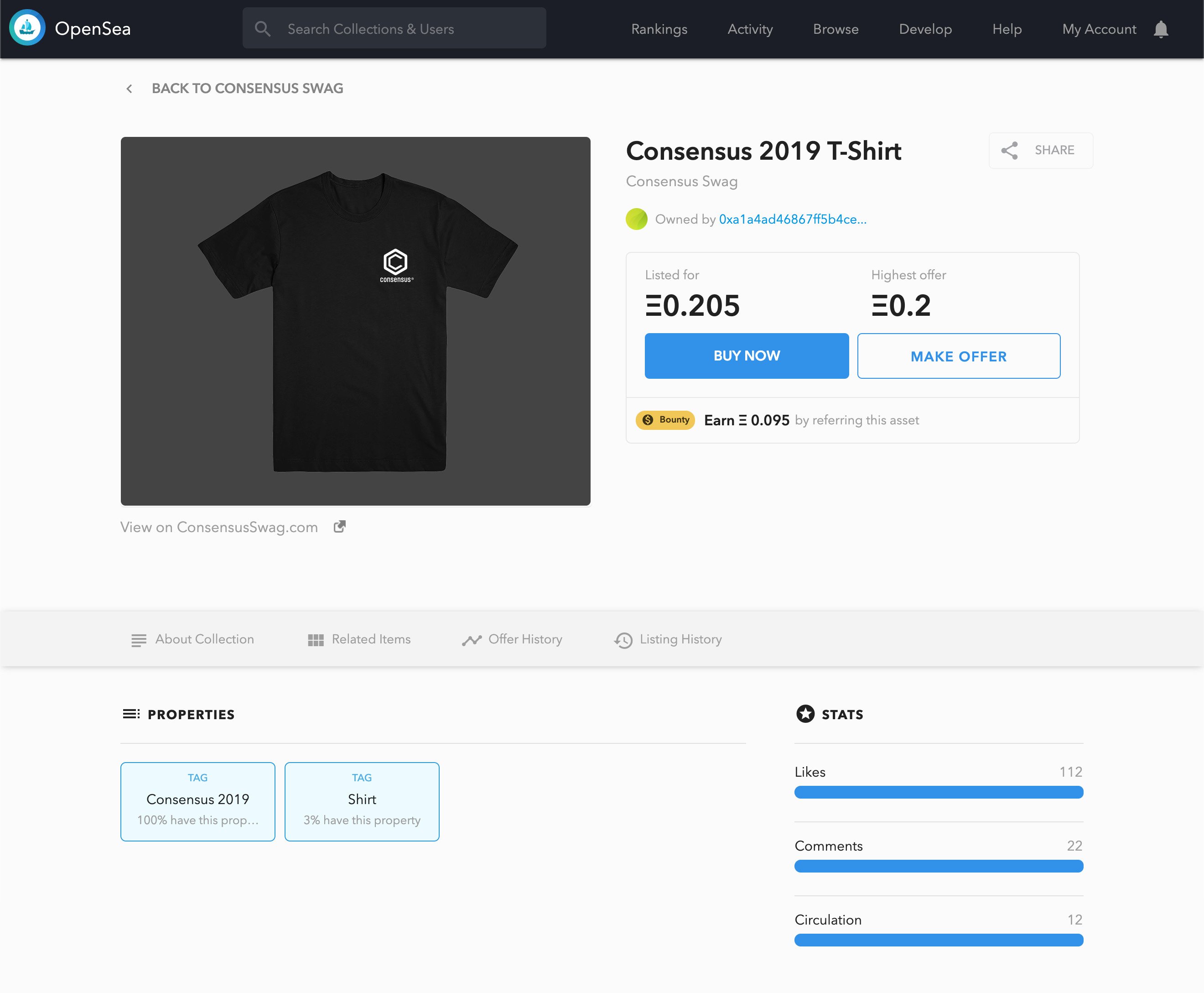 blogpost - opensea consensus token profile