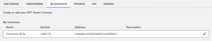 opensea import contract address in hub settings